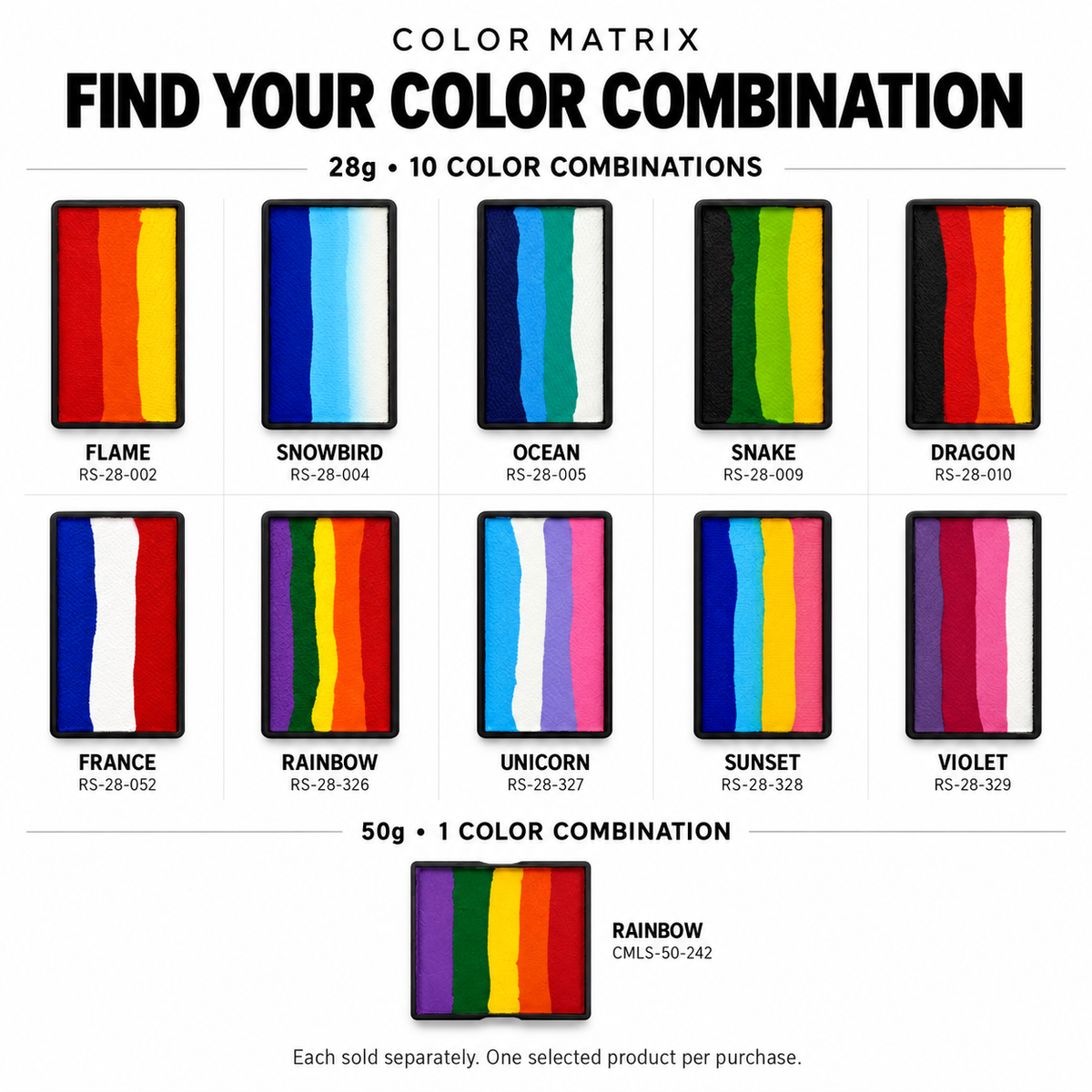 COLOR MATRIX Split Cakes color collection