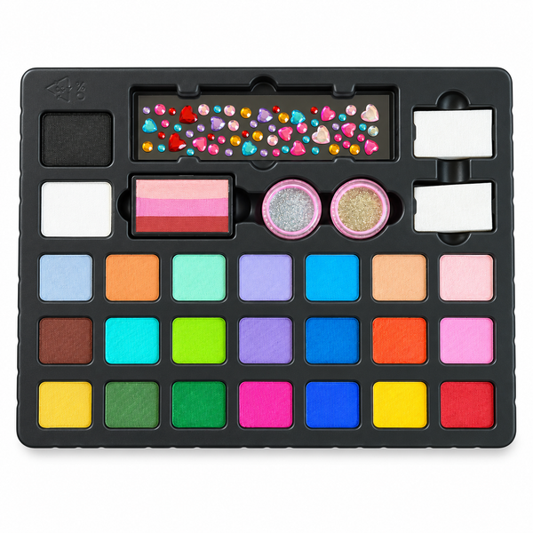COLOR MATRIX 23-Color Face Painting Kit with Brushes & Stencils