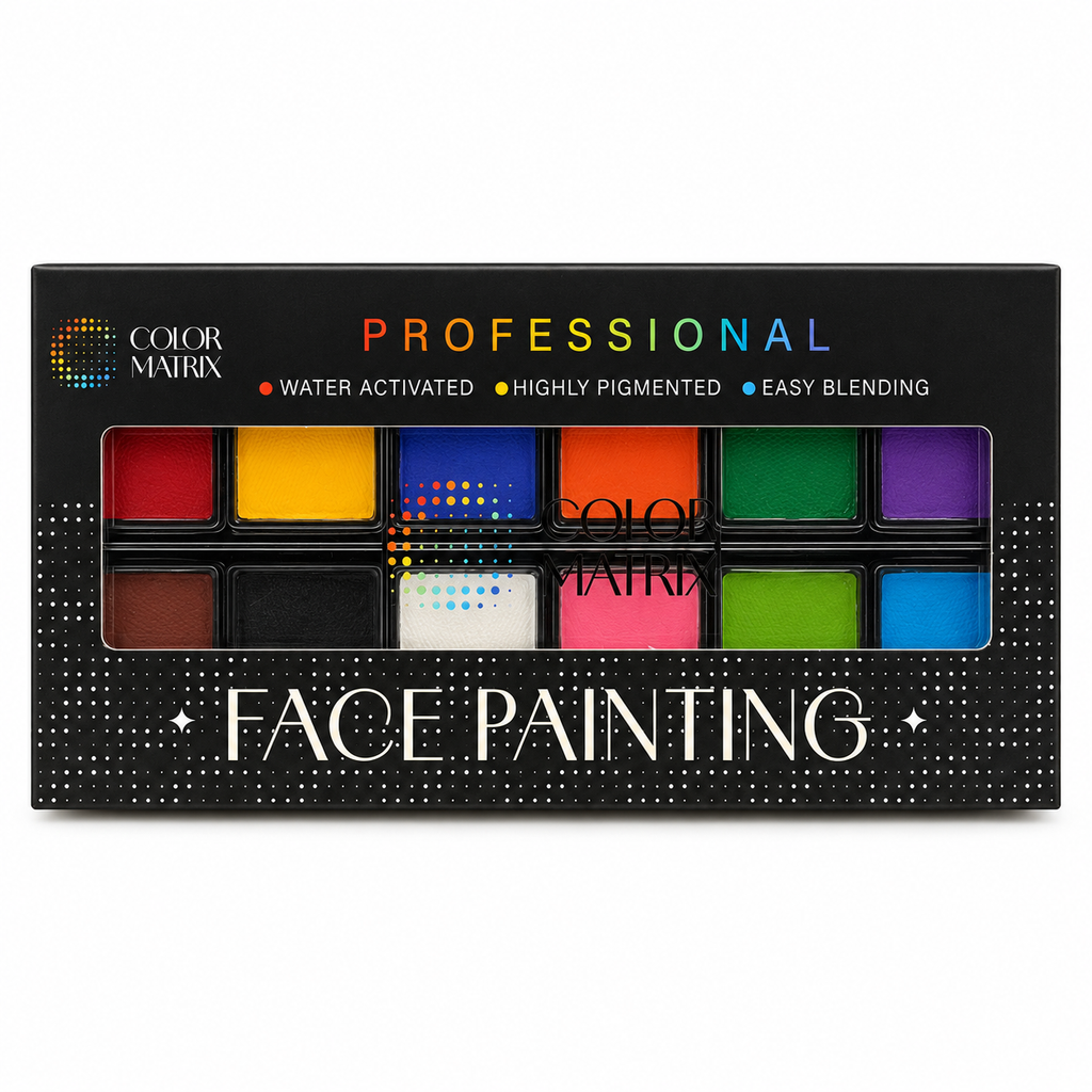 COLOR MATRIX 12-Color Face Paint Palette - 120g