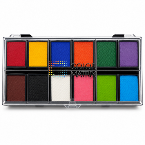 COLOR MATRIX 12-Color Face Paint Palette - 120g
