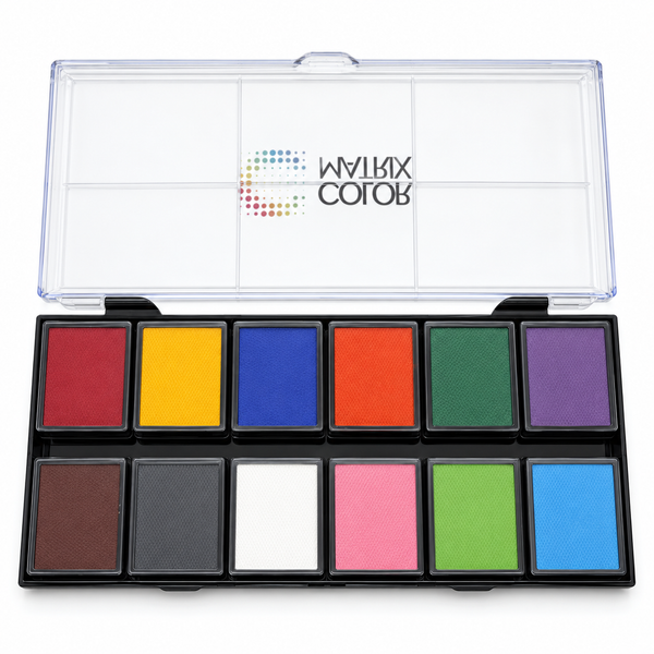 COLOR MATRIX 12-Color Face Paint Palette - 120g